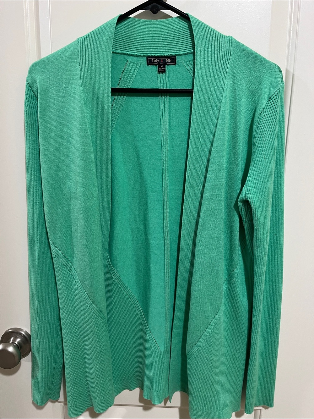 Lefty & Me Open-Front Cardigan - Mint Green